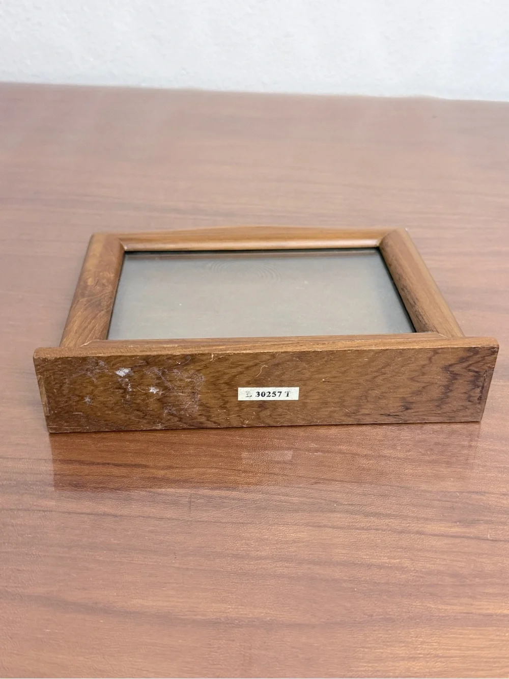 Vintage Teak Double-Sided Wood Freestanding 4x6 Picture Frame